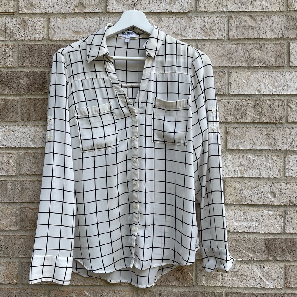 Express Windowpane Portofino Shirt